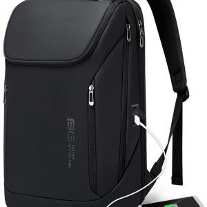 BANGE Business Smart Backpack Waterproof fit 15.7 Inch Laptop Backpack with USB Charging Port,Travel Durable Backpack