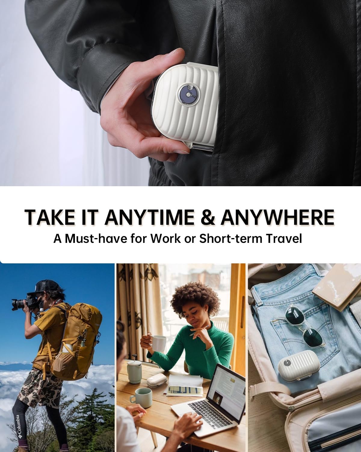 Weekly Daily Travel Pill Organizer, Small Pill Box 7 day Pocket Pharmacy, Portable Pill Case for Pocket Purse, Travel Size Pill Container Holder, Medicine Organizer Box for Vitamins, Fish Oil (1 Pack)