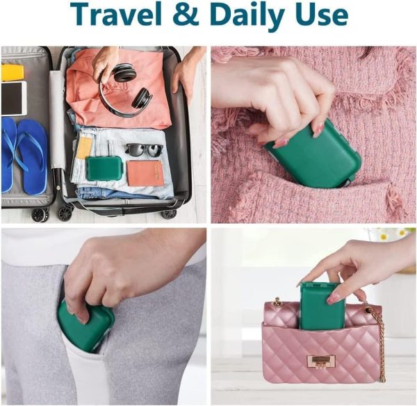 LA LUSH Portable Pills Box Organizer Medicine Storage Box Double Layer 10 Grids Tablet Organiser to Hold Vitamins Cod Liver Oil Supplements and Medication for Travel Work.