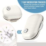 Travel Pill Organizer, 2 Pack Portable Pill Box 7 Day Small Pill Case Moisture Proof Daily Medicine Vitamin Container for Vitamins, Supplements Medication Tracker Travel Essentials (Small+ Large)