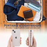 KOWVOWZ Metal Travel Pill Organizer, Weekly Waterproof Metal Pill Case, Portable 7 Day Vitamin Organizer Stackable for Hiking Camping Vitamin Fish Oil Supplement