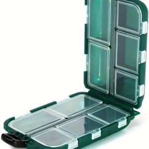 LA LUSH Portable Pills Box Organizer Medicine Storage Box Double Layer 10 Grids Tablet Organiser to Hold Vitamins Cod Liver Oil Supplements and Medication for Travel Work.