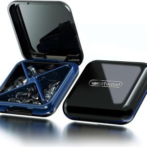 Pill Organizers With Four Compartments, Portable Pill Cases, Compact Pill Box, Waterproof Sealing Pill Container for Purse Pockets, Medicine Holder For Vitamins, Medication, Supplements Fish Oil