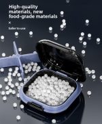 Small Pill Case, Travel Pill Box, Portable Pill Organizer, Pill Container for Pocket 4 Compartments, Daily Compact Travel Medicine Holder for Vitamins Medication (Purple)