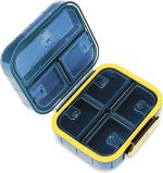 Portable Pill Organizer Box, Travel Capsule Storage Case with 7 Compartments, Waterproof Medicine Container for Vitamins, Supplements, Medicines