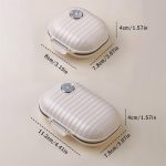 Travel Pill Organizer, 7 Compartments Portable Pill Case, Moisture Proof Small Pill Box for Pocket Purse Daily Pill Case, Portable Medicine Vitamin Holder Container, Travel Essentials, 1 Small+1 Large