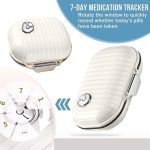 Travel Pill Organizer, 7 Compartments Portable Pill Case, Moisture Proof Small Pill Box for Pocket Purse Daily Pill Case, Portable Medicine Vitamin Holder Container, Travel Essentials, 1 Small+1 Large