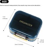 Portable Pill Organizer Box, Travel Capsule Storage Case with 7 Compartments, Waterproof Medicine Container for Vitamins, Supplements, Medicines