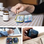 Portable Pill Organizer Box, Travel Capsule Storage Case with 7 Compartments, Waterproof Medicine Container for Vitamins, Supplements, Medicines