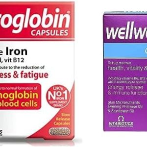 Vitabiotics Bundle: Feroglobin Orginal 30 Tablets + Wellwoman 30 Capsules