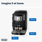 De'Longhi MAGNIFICA S SMART Bean To Cup Fully Automatic Coffee Machine With Milk Frother, Built In Grinder, Americano, Cappuccino, Latte, Macchiato & Espresso Maker ECAM22.110.B Black