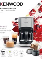 Kenwood Coffee Machine Up To 12 Cup Coffee Maker For Drip Coffee And Americano 900W 40 Min Auto Shut Off, REUSable Filter, Anti Drip Feature, Warming Plate And Easy To Clean Cmm10.000Bm Black/Silver