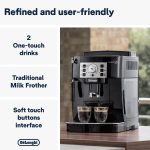 De'Longhi MAGNIFICA S SMART Bean To Cup Fully Automatic Coffee Machine With Milk Frother, Built In Grinder, Americano, Cappuccino, Latte, Macchiato & Espresso Maker ECAM22.110.B Black