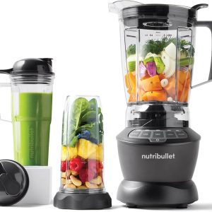 NutriBullet Full Size Blender Combo 1200 Watts, 9 Piece Set, Multi-Function High Speed Blender, Mixer System With Nutrient Extractor, Smoothie Maker, NBC-1110DG, 1Yrs Warranty