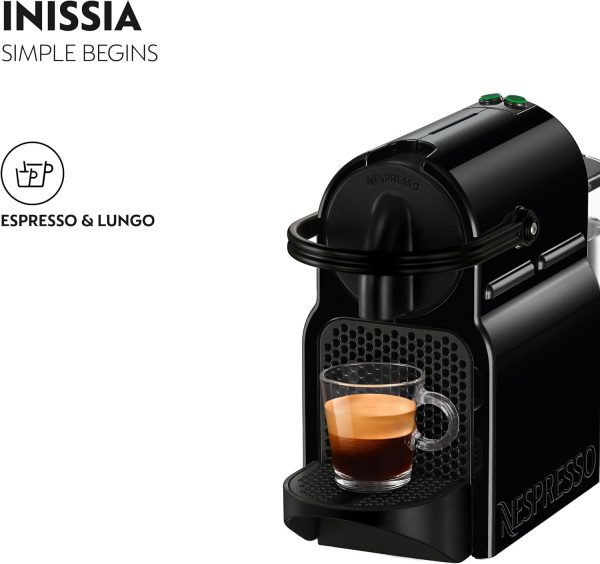 Nespresso Inissia coffee machine by Nespresso, Black - UAE Version