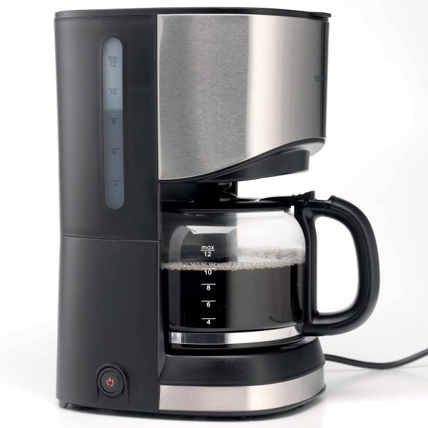 Kenwood Coffee Machine Up To 12 Cup Coffee Maker For Drip Coffee And Americano 900W 40 Min Auto Shut Off, REUSable Filter, Anti Drip Feature, Warming Plate And Easy To Clean Cmm10.000Bm Black/Silver