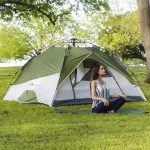 MOON LENCE Pop Up Tent Family Camping Tent 4 Person Tent Portable Instant Tent Automatic Tent Waterproof Windproof for Camping Hiking Mountaineering