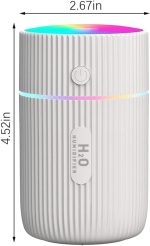 Homarket 220ml Essential Oil Diffuser, Ultrasonic Cool Mist Aromatherapy Diffusers Aroma Humidifier with Colour Changing LED Lights Aromatherapy Diffuser for Car, Home, Office-White