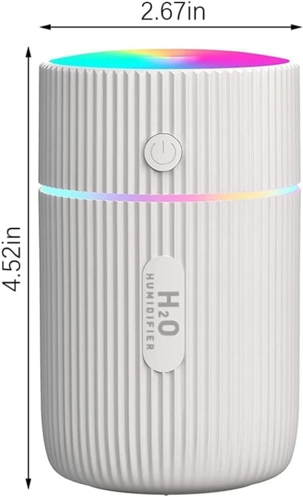 Homarket 220ml Essential Oil Diffuser, Ultrasonic Cool Mist Aromatherapy Diffusers Aroma Humidifier with Colour Changing LED Lights Aromatherapy Diffuser for Car, Home, Office-White