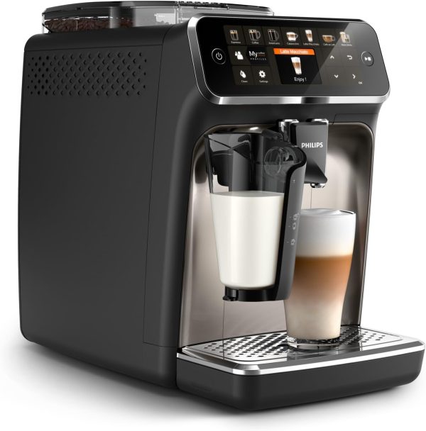 Philips 5400 Series Fully Automatic Espresso Machine - 1500W,12 Beverages, LatteGo Milk Solution, TFT Display - EP5447/90