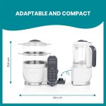 Babymoov Nutribaby Plus 6 in 1 Baby Food Maker, baby food blender and steamer, food processor for weaning, warmer, defroster, steriliser, nutritionist approved