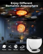 12 in 1 Planetarium Galaxy Projector Star Projector for Bedroom 360° Rotating Nebula Projector Lamp,Timed Starry Voyager Night Light Projector for Kids,Home Theater,Ceiling,Room Decoration (star)