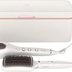 Philips Stylecare Auto Curler & Heated Straightening BrUSh. Incl. Luxury Style Case. 3 Pin. , Bhh888/03. 2 Years Warranty