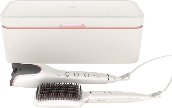 Philips Stylecare Auto Curler & Heated Straightening BrUSh. Incl. Luxury Style Case. 3 Pin. , Bhh888/03. 2 Years Warranty