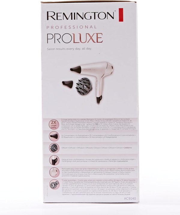 Remington AC9140 ProLuxe Hair Dryer with Thermaluxe Advanced Thermal Technology AC9140, Black