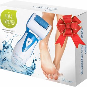 Electric Foot Callus Remover: Rechargeable Foot Scrubber File CR900 by Own Harmony - Best Pedicure Tools w 3 Rollers, Professional Pedi Feet Care Sander for Cracked Heels and Dead Skin (USB Cable)