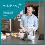 Babymoov Nutribaby Plus 6 in 1 Baby Food Maker, baby food blender and steamer, food processor for weaning, warmer, defroster, steriliser, nutritionist approved