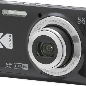 KODAK PIXPRO FZ55-BK 16MP Digital Camera 5X Optical Zoom 28mm Wide Angle 1080P Full HD Video 2.7" LCD Vlogging Camera (Black)