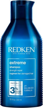 Redken Shampoo, For Damaged Hair, Repairs Strength & Adds Flexibility, Extreme, 300 Ml