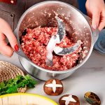 ECVV Food Chopper Meat Mincer 2L 500W Electric Meat Grinder Blender Mincer Mixer Meat Chopper Stainless Steel Electric Chopper Automatic Food Processor Machine