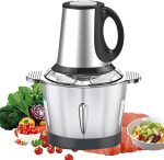ECVV Food Chopper Meat Mincer 2L 500W Electric Meat Grinder Blender Mincer Mixer Meat Chopper Stainless Steel Electric Chopper Automatic Food Processor Machine