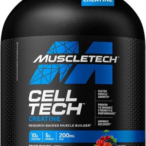 MuscleTech Cell Tech Creatine Research-Backed Muscle Builder for Faster Muscle Growth, Enhance Strength Performance & Improve Recovery Post-Workout Recovery Drink for Men & Women, Fruit Punch 6.00 lbs