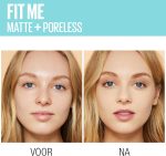 Maybelline New York Liquid Foundation, Matte & Poreless, Full Coverage and Blendable, Normal to Oily Skin, Fit Me, 110 Porcelain
